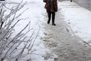 icy sidewalk